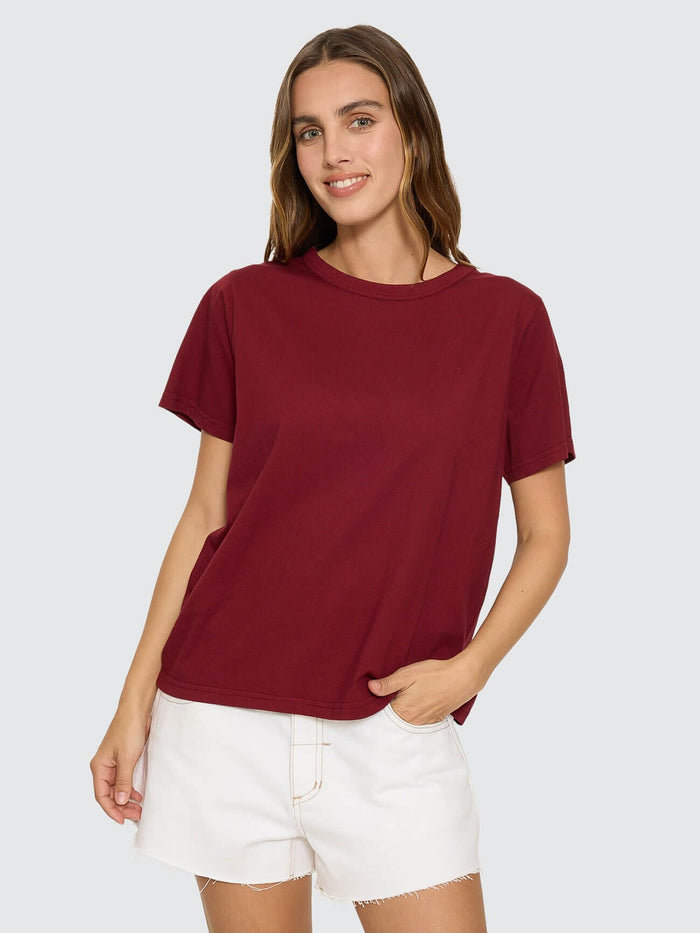Thrills Relaxed Tee - Cabernet 4