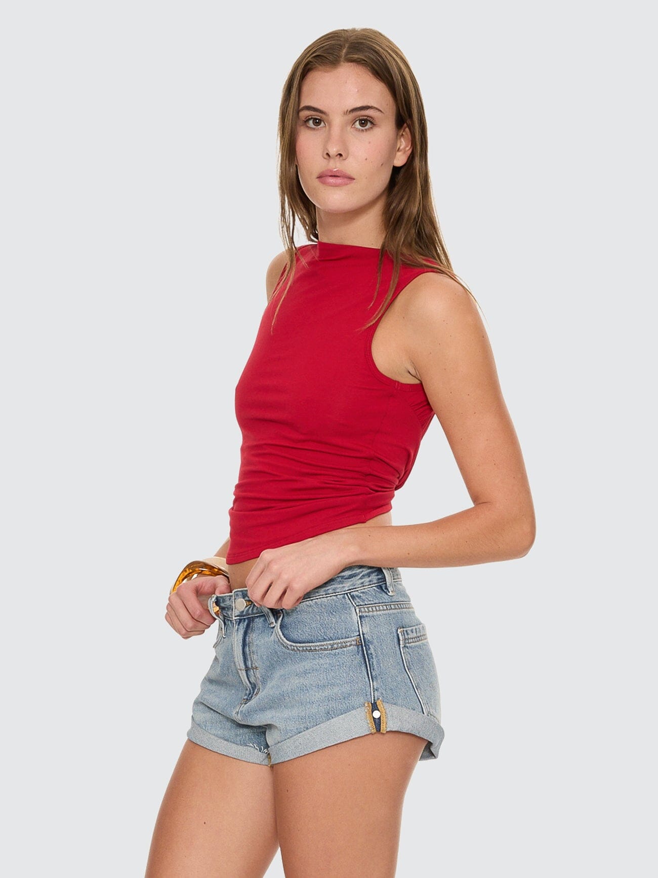 Jett Backless Top - Cherry