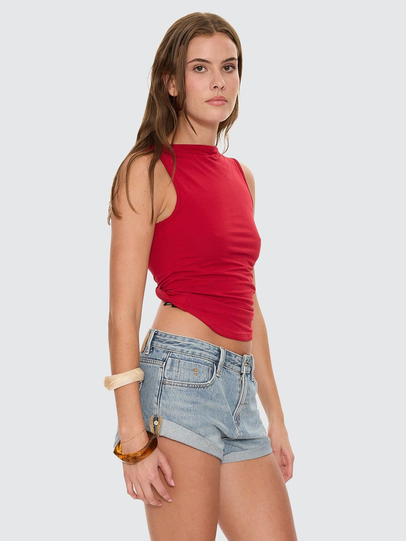 Jett Backless Top - Cherry