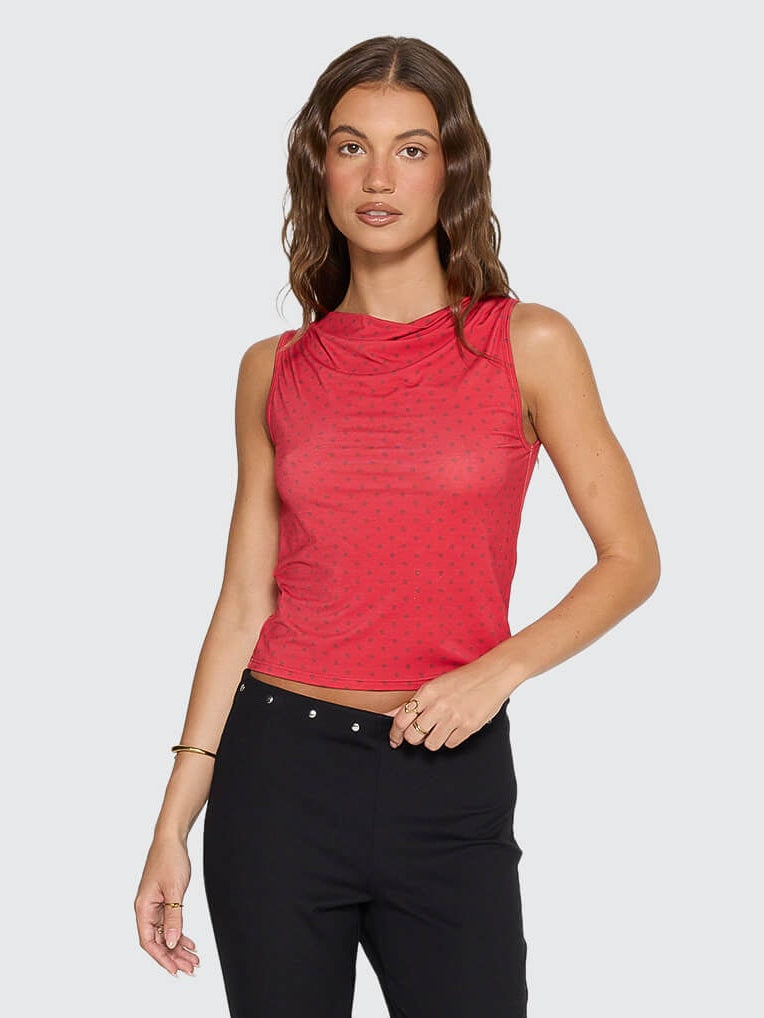 New Romance Tank - Red Polka Dot 4