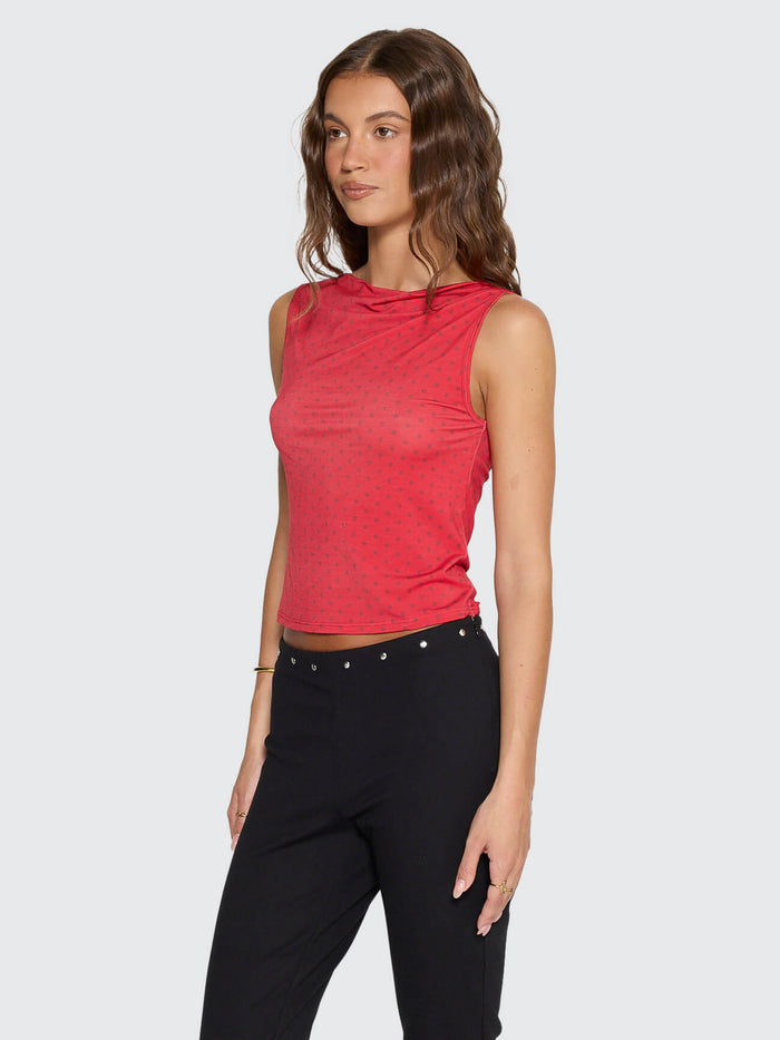New Romance Tank - Red Polka Dot 4