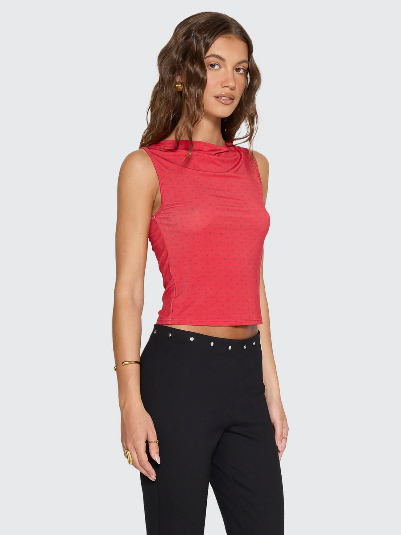 New Romance Tank - Red Polka Dot 4