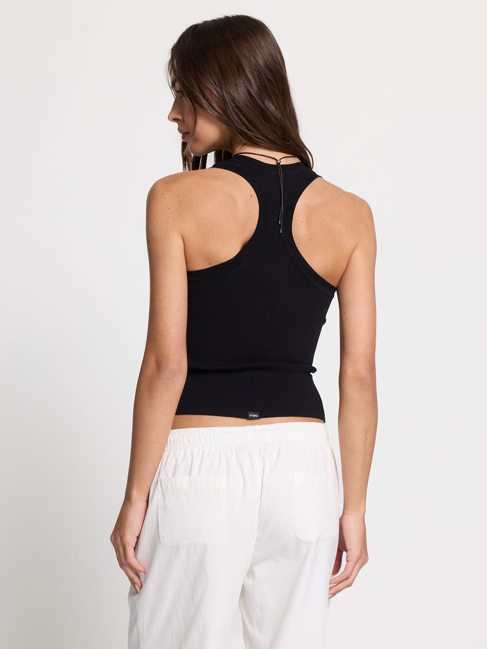 Astra V Neck Tank - Black