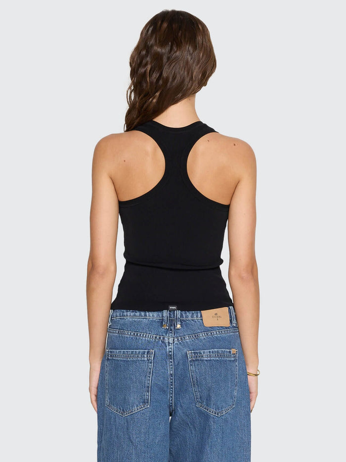 Astra V Neck Tank - Black 4