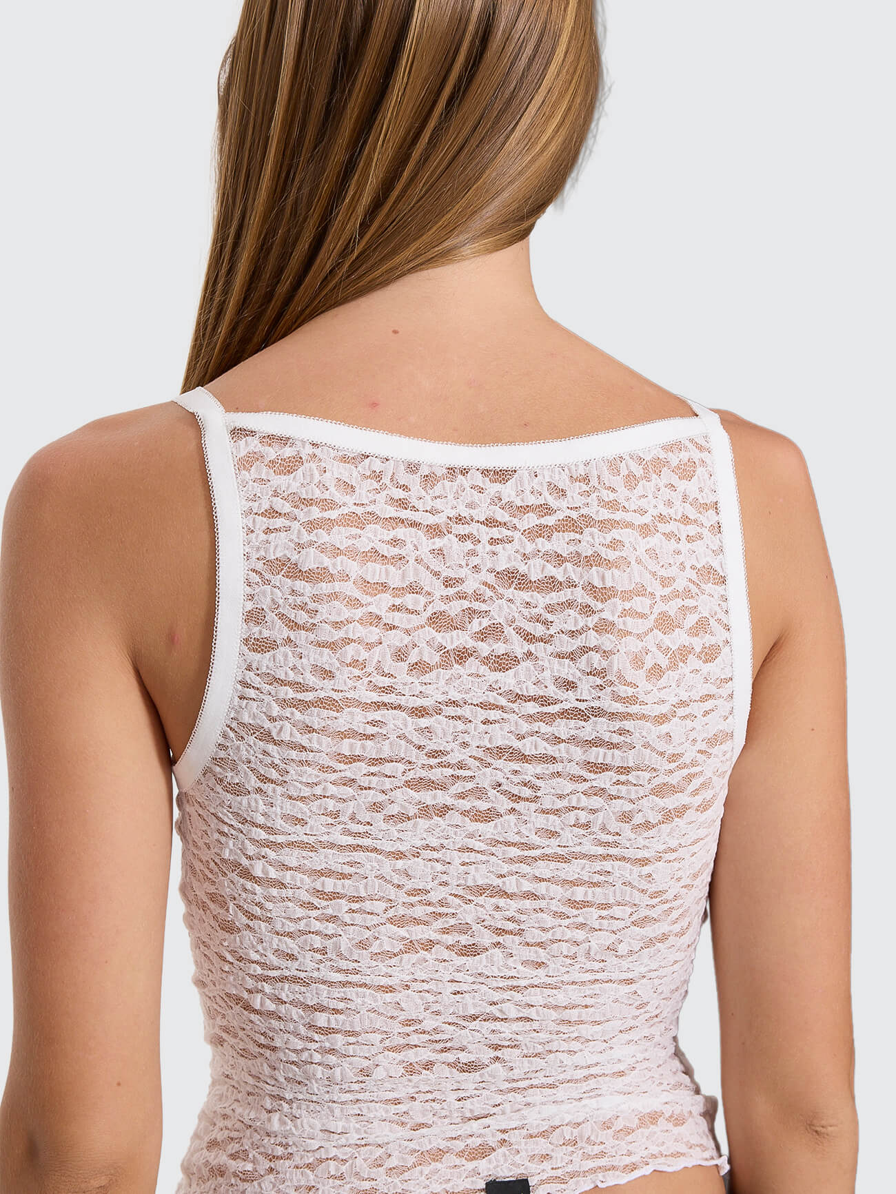 Eternal Lace High Neck Tank - White 4