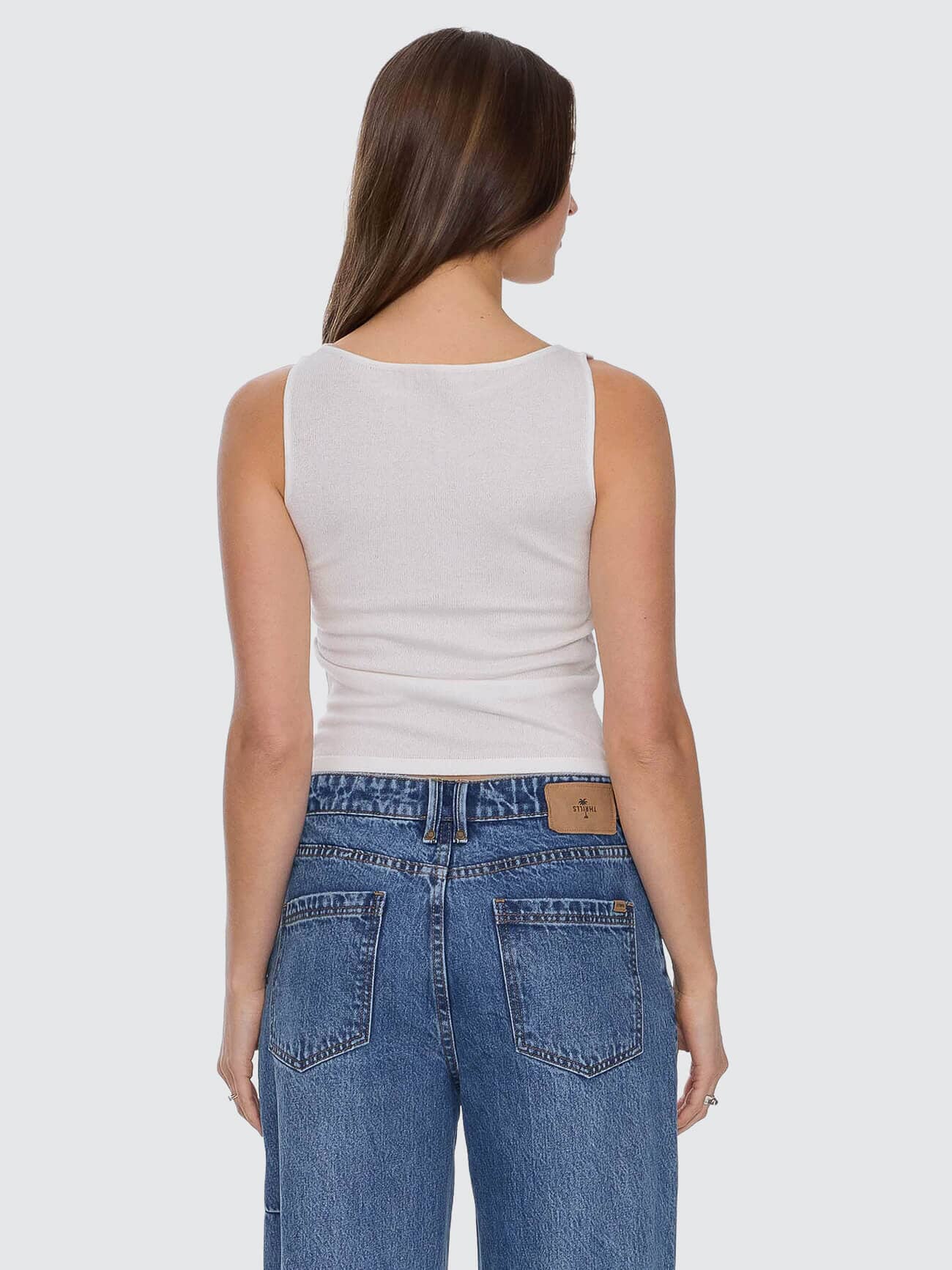 Rosetta Knit Tank - Heritage White