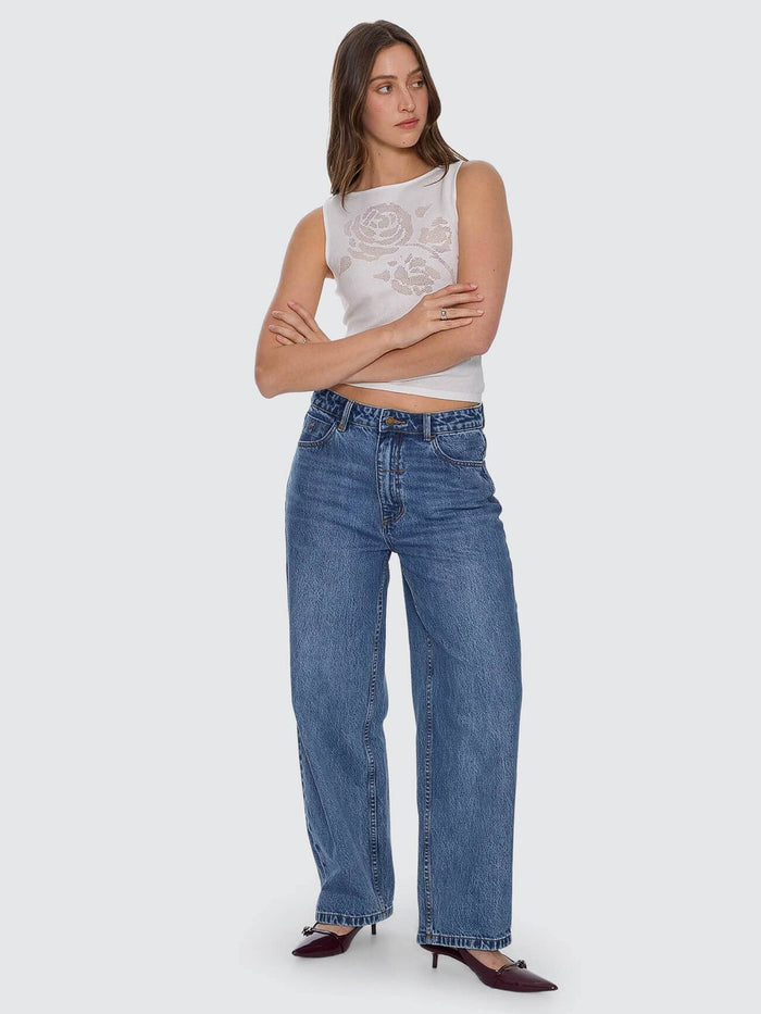 Rosetta Knit Tank - Heritage White