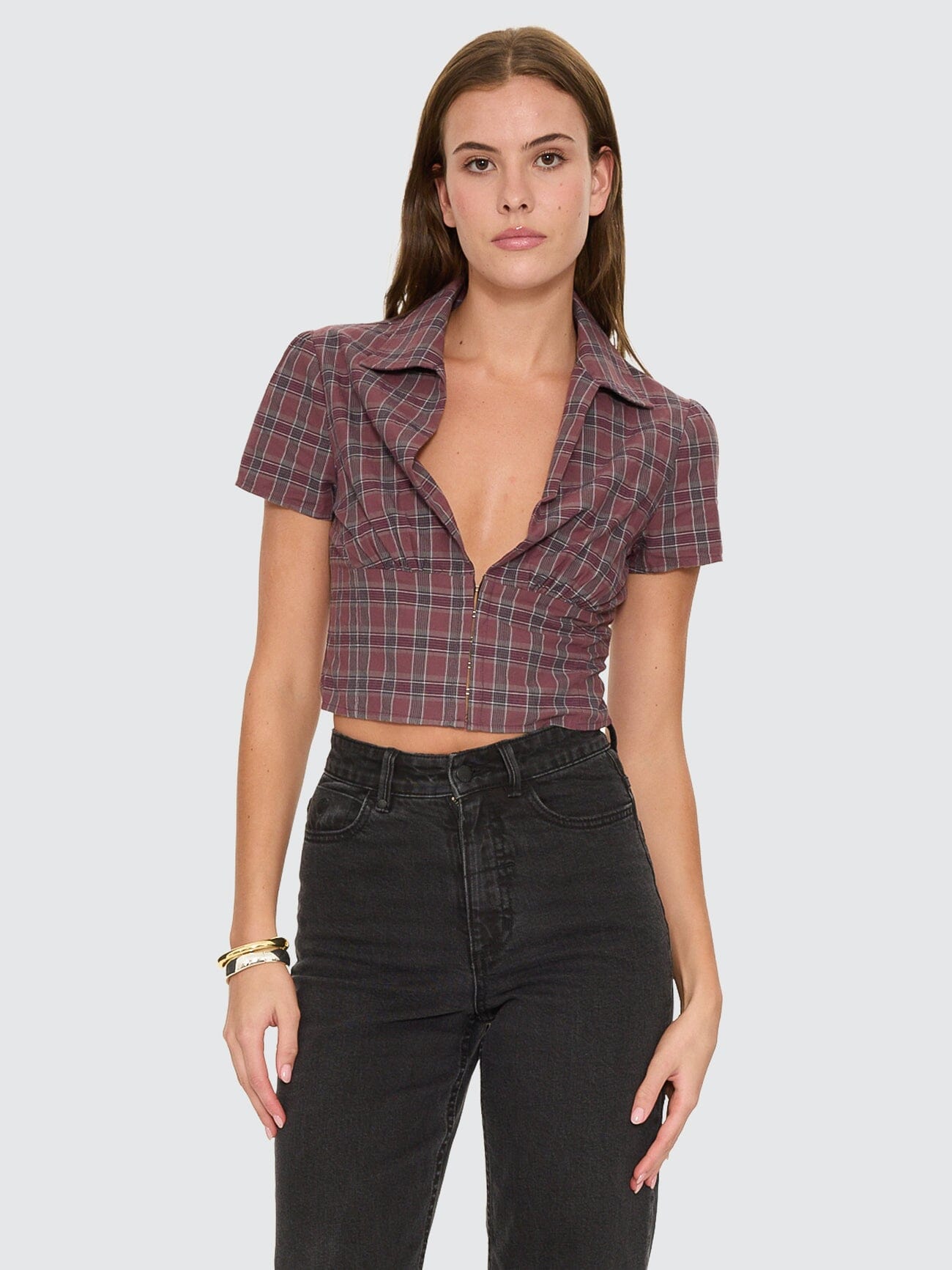 Almighty Check Short Sleeve Shirt - Vintage Mauve