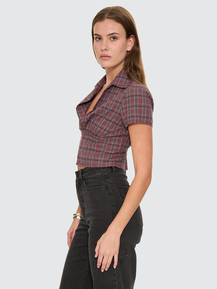 Almighty Check Short Sleeve Shirt - Vintage Mauve