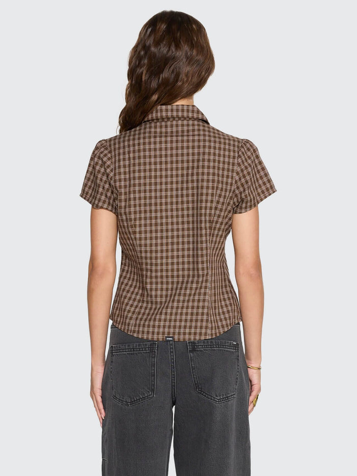 State Of Mind Check Fitted Shirt - Postal Brown 4