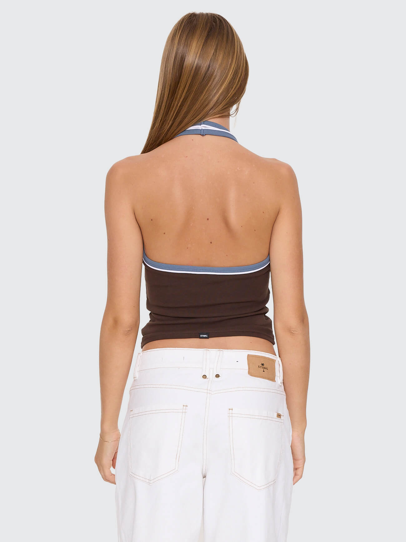 Compact Spaces Halter Top - Postal Brown 4