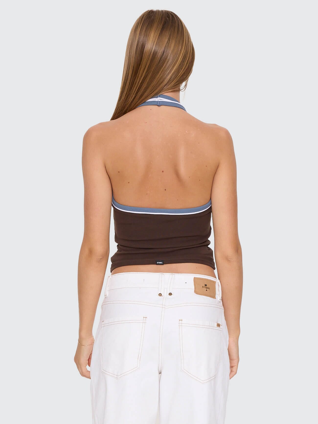 Compact Spaces Halter Top - Postal Brown 4