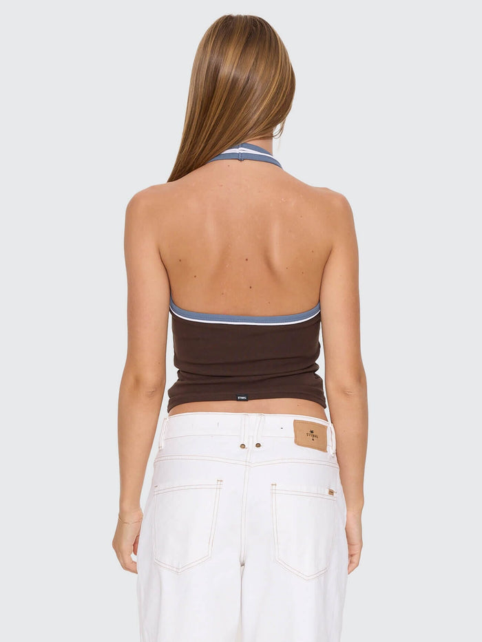 Compact Spaces Halter Top - Postal Brown 4