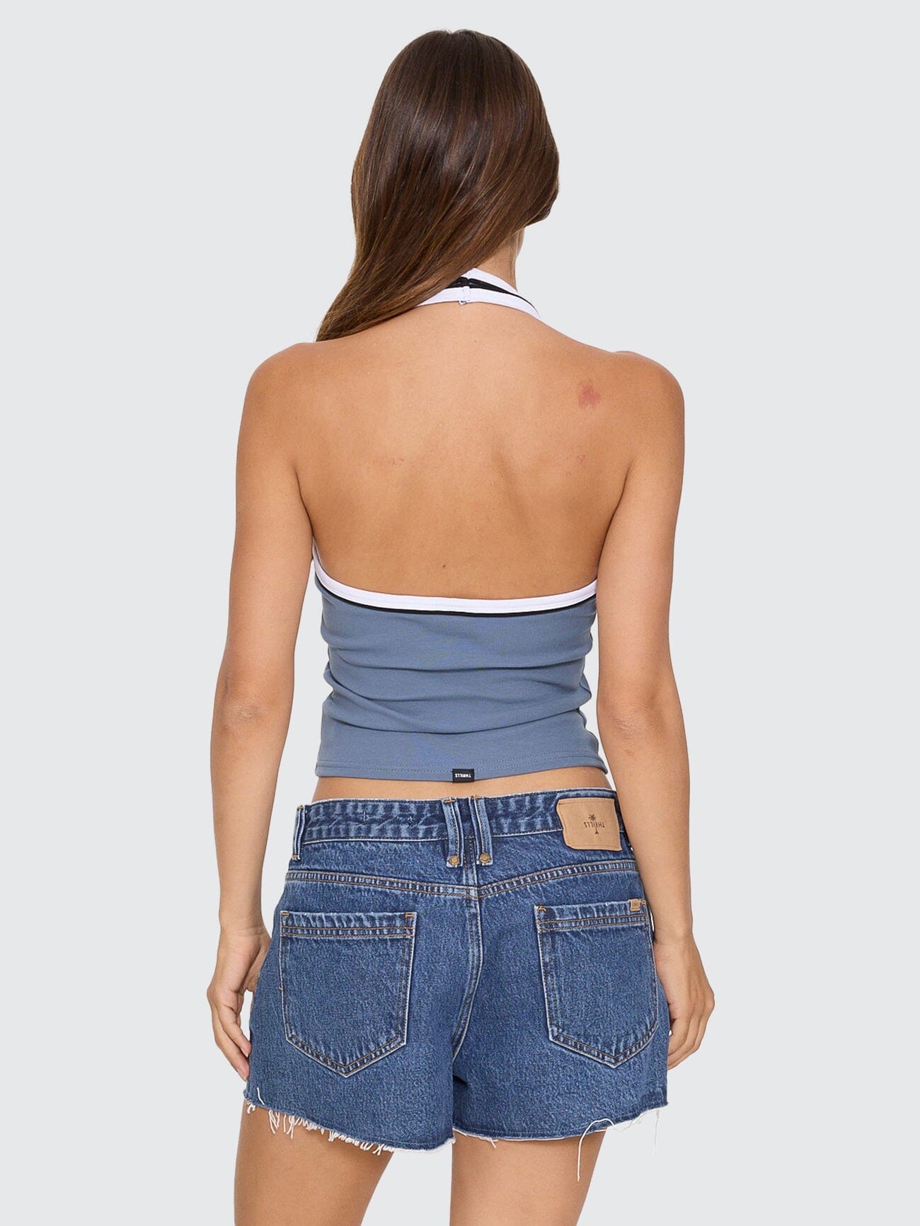 Compact Spaces Halter Top - Bluefin
