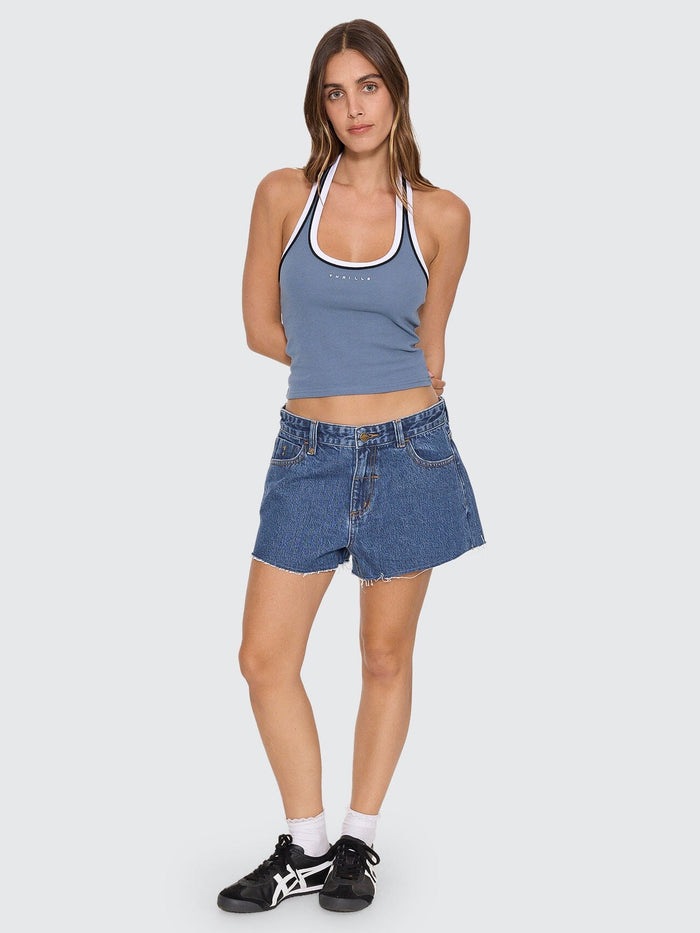 Compact Spaces Halter Top - Bluefin