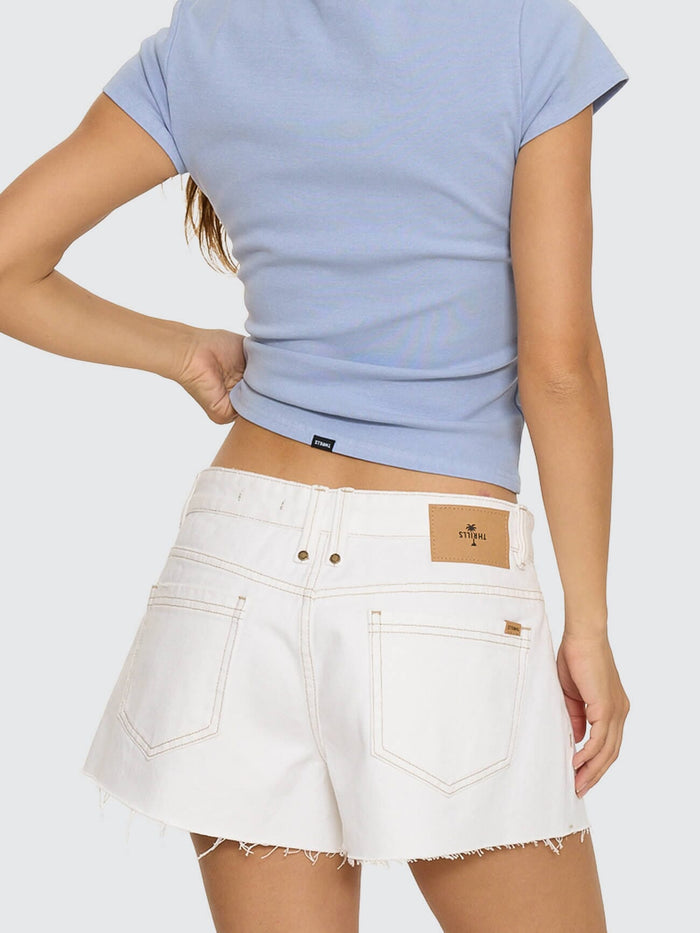 Lola Low Rise Baggy Short - Vintage White 4