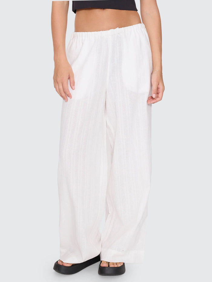 Unhinged Relaxed Pant - White 4