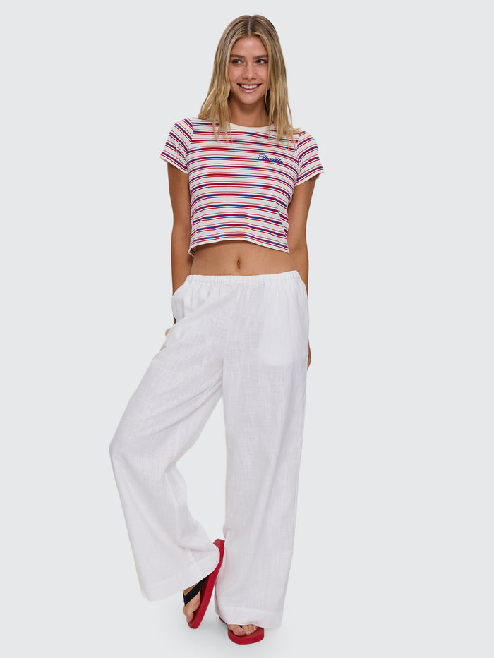 Lettie Elastic Pant - White 4