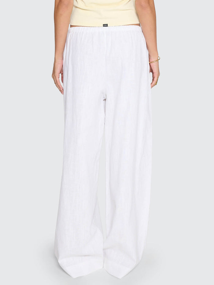 Lettie Elastic Pant - White 4