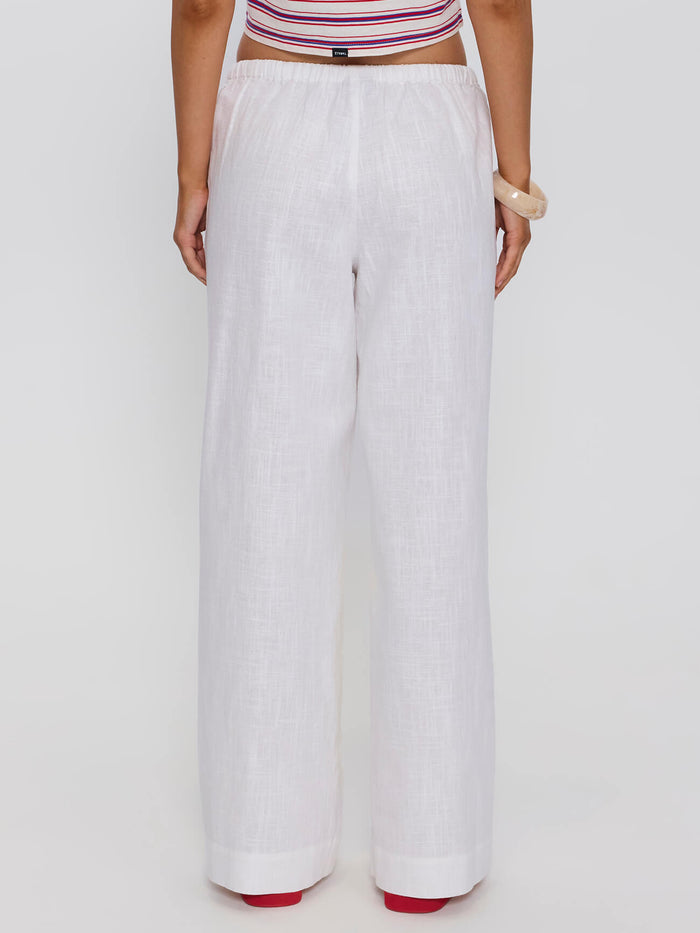 Lettie Elastic Pant - White 4