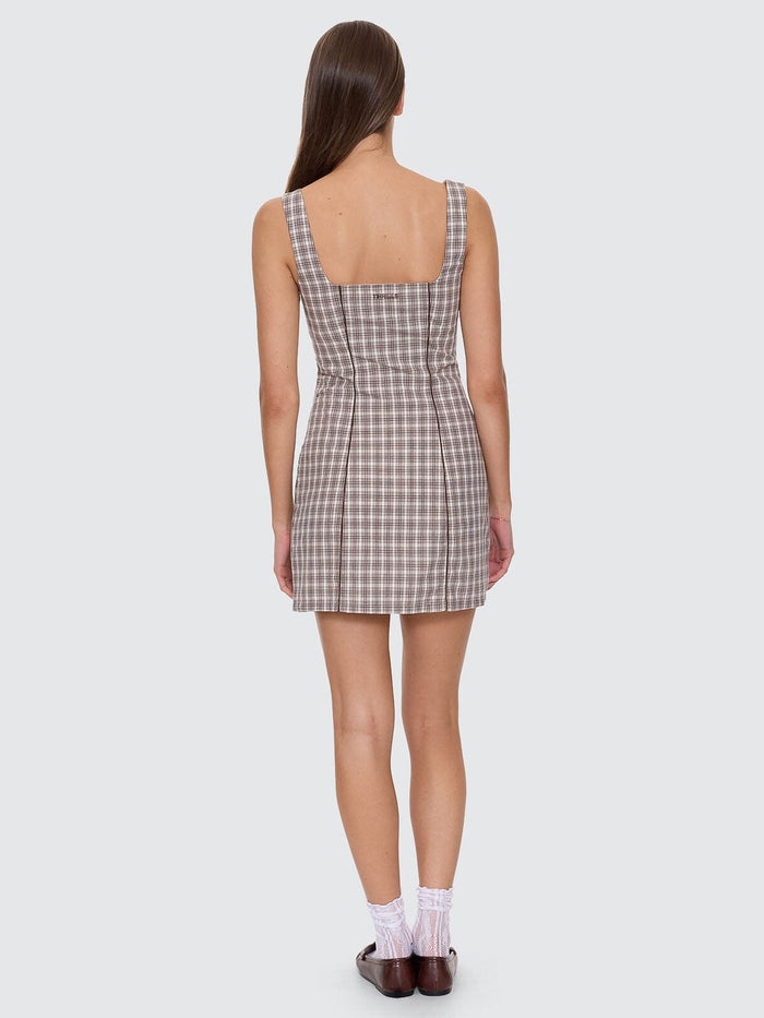 Adorned Check Elsie Mini Dress - Java 4