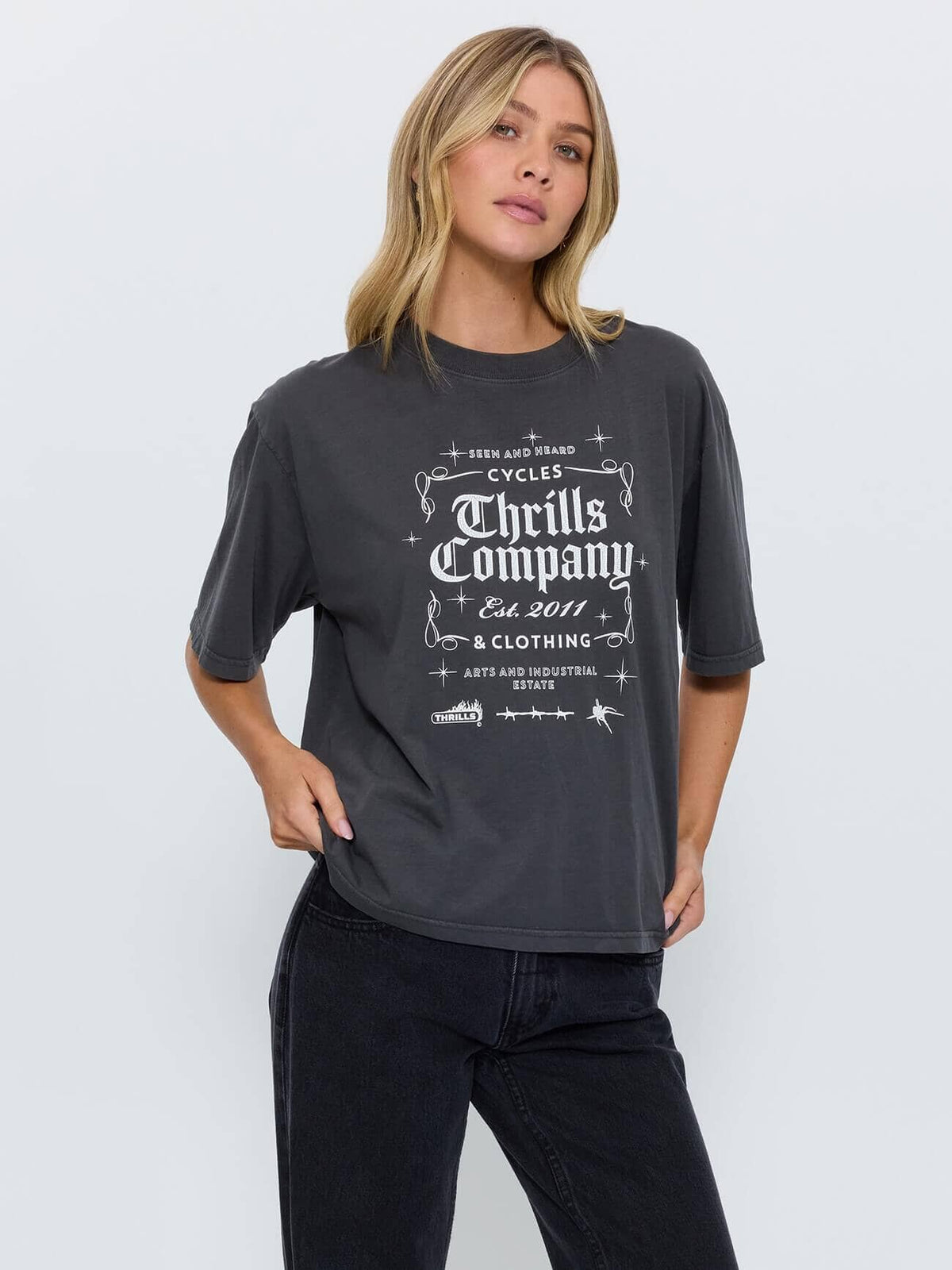 High Vis Square Tee - Merch Black 4