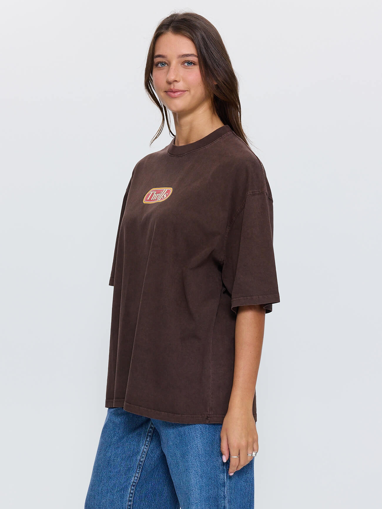 World Of Wonder Oversized Tee - Postal Brown 4