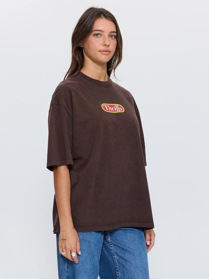 World Of Wonder Oversized Tee - Postal Brown 4