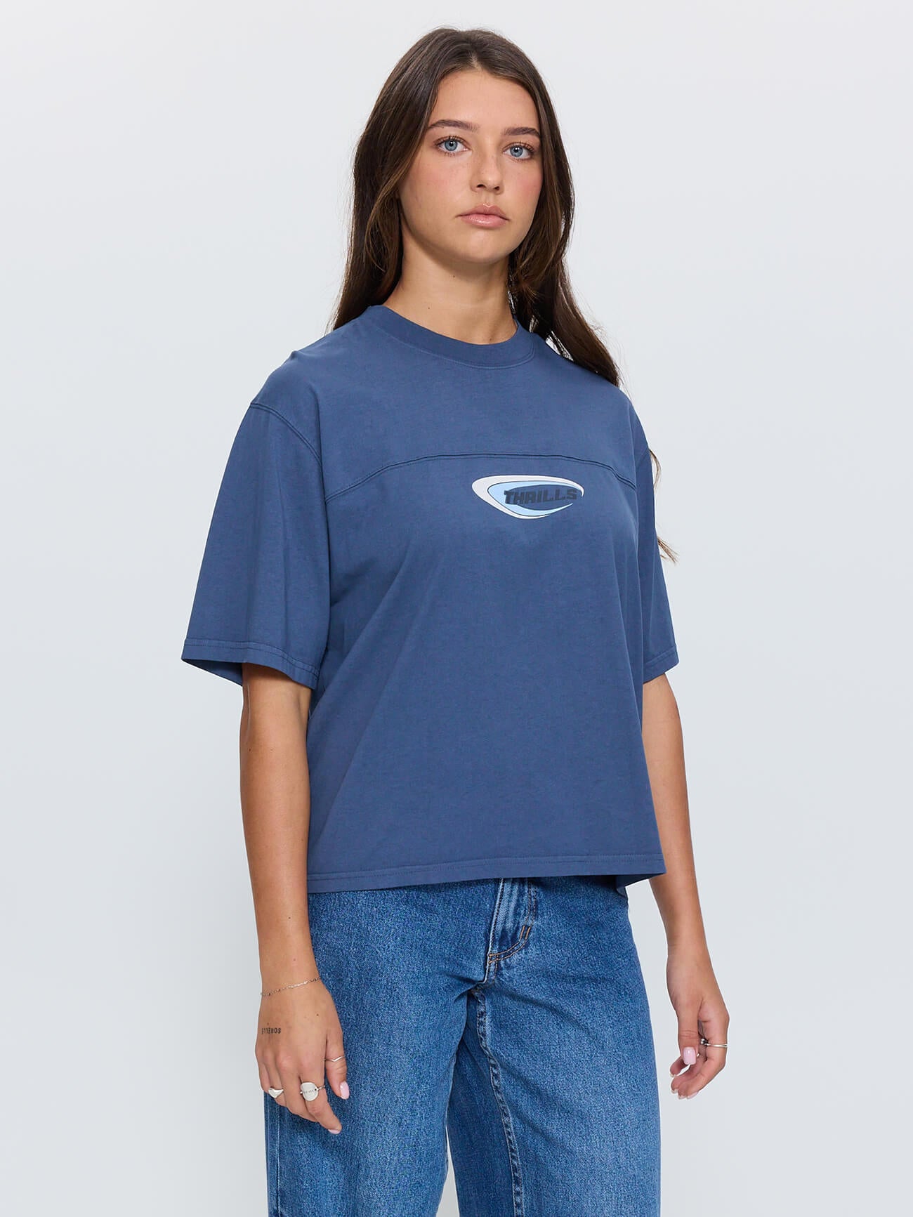 Sphere Square Tee - Deep Mineral Blue 4