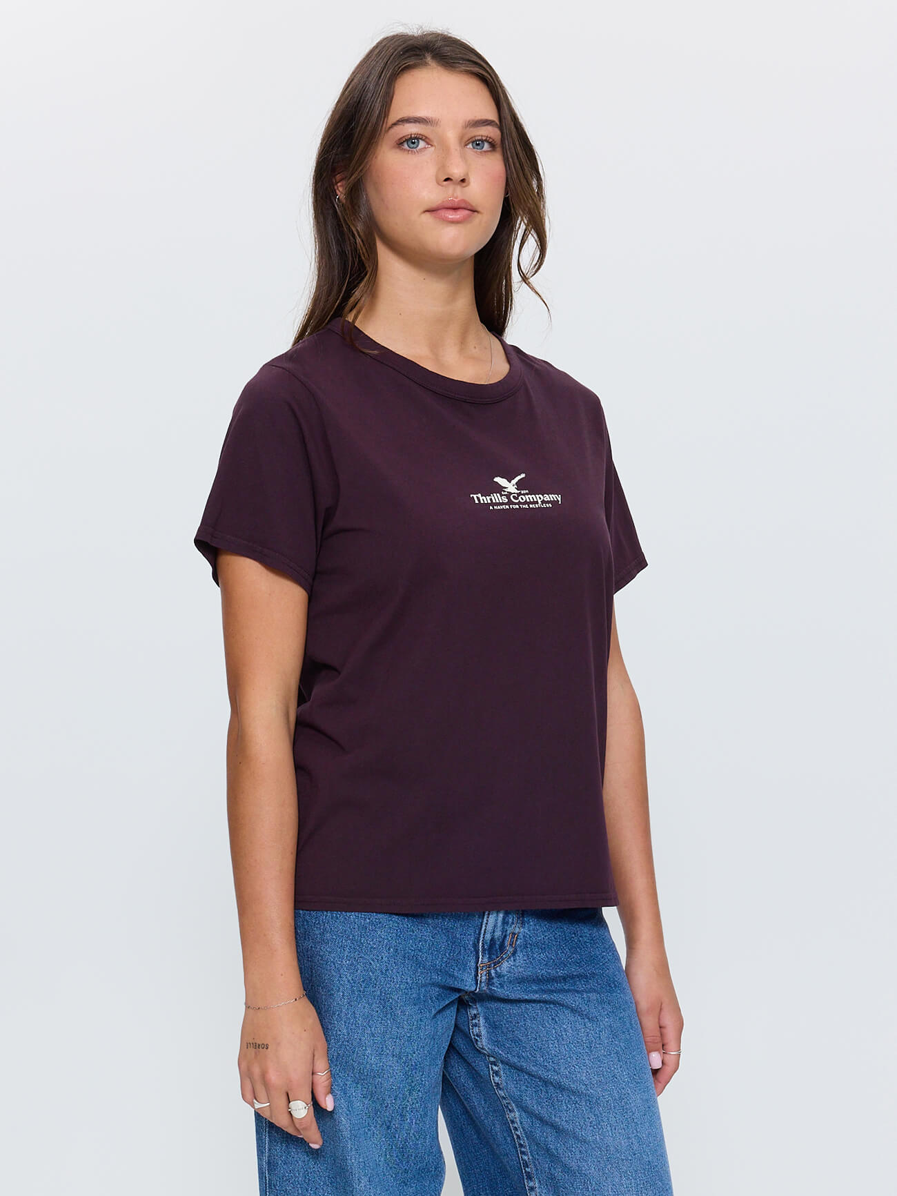 Haven For The Reckless Relaxed Tee - Aubergine 4