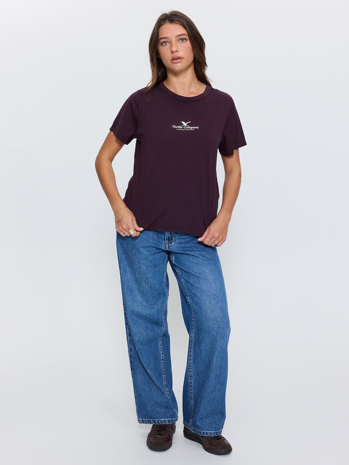 Haven For The Reckless Relaxed Tee - Aubergine 4