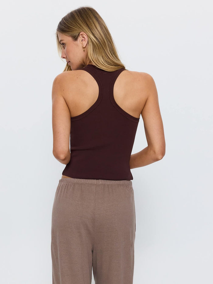 Astra V Neck Tank - Cocoa 4