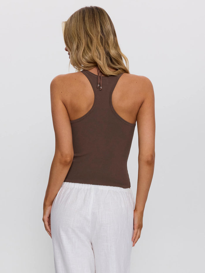 Anna V Neck Tank - Cocoa 4