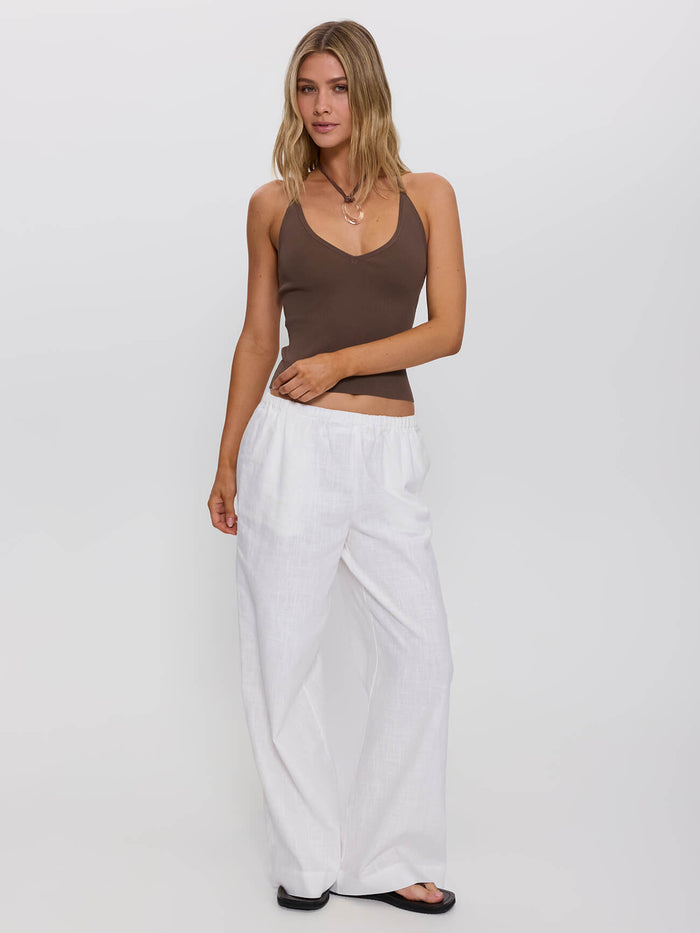 Anna V Neck Tank - Cocoa 4