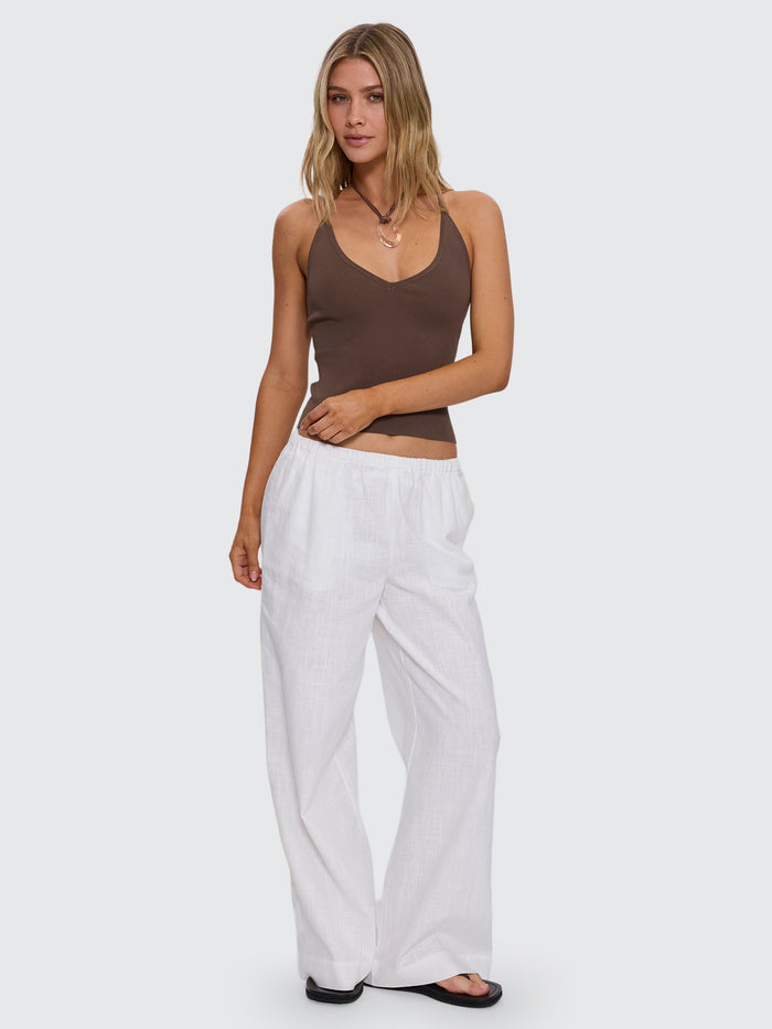 Anna V Neck Tank - Cocoa 4