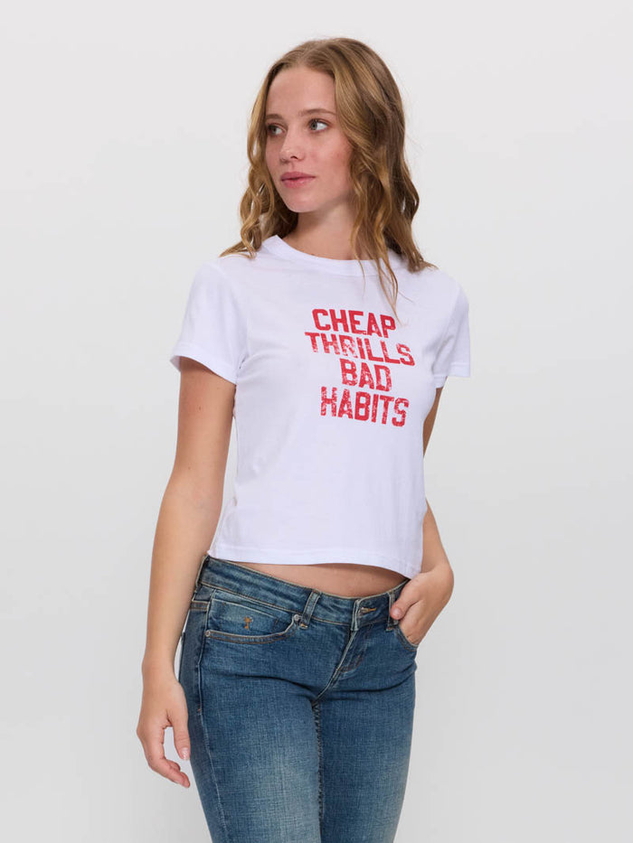 Poor Choices Boy Tee - White