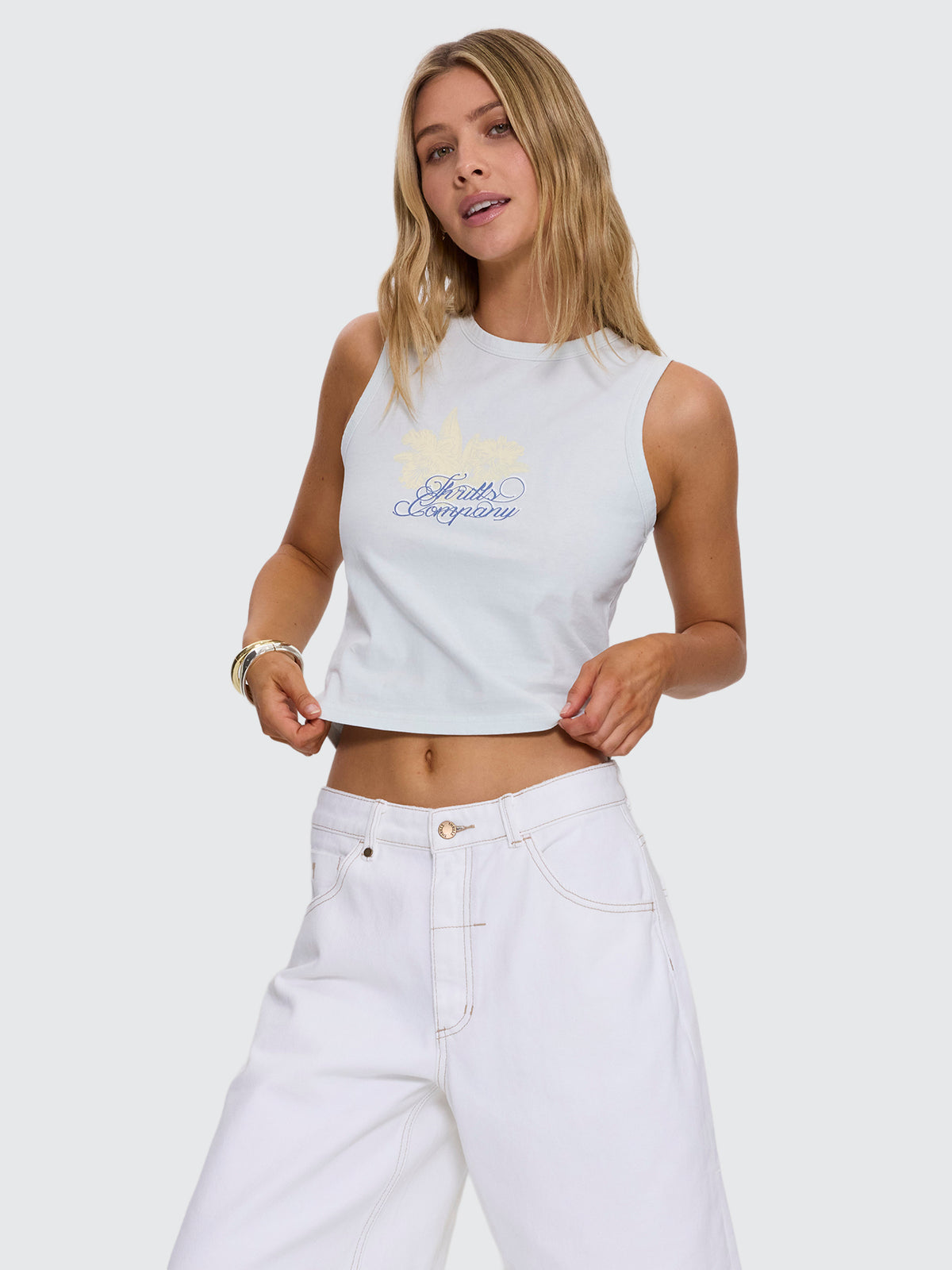 Lost Paradise Retro Tank - Distant Blue 4