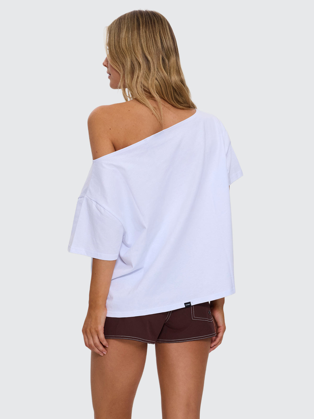 Lost Paradise Off Shoulder Tee - White 4