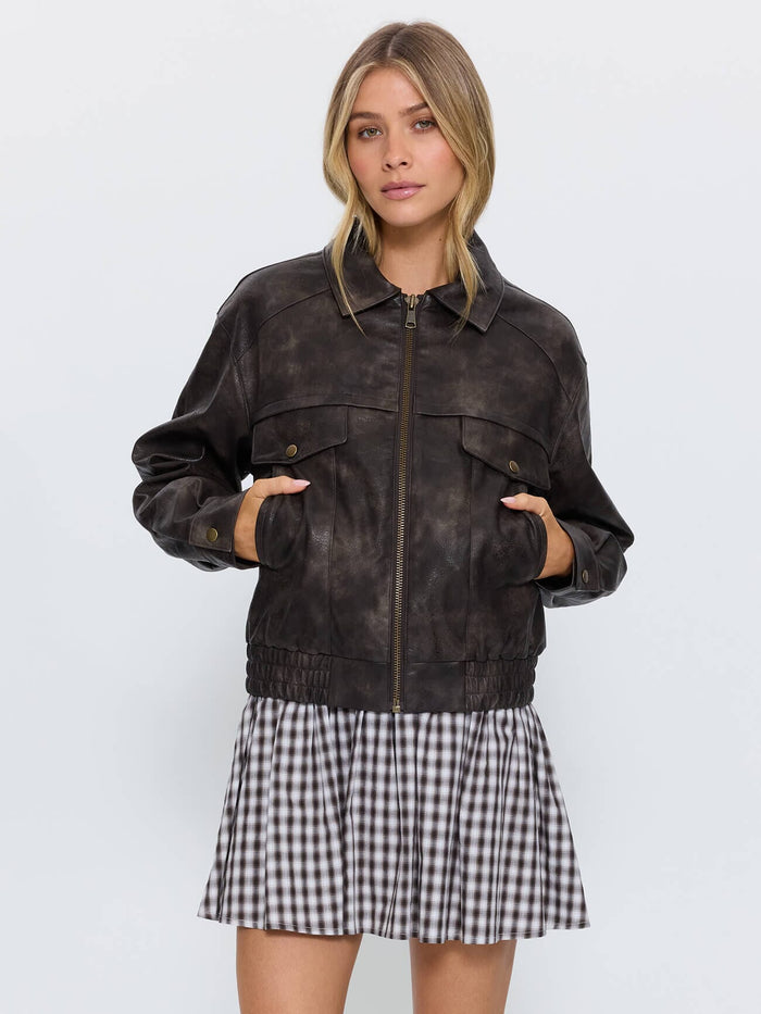 Davie Jacket - Washed Brown 4