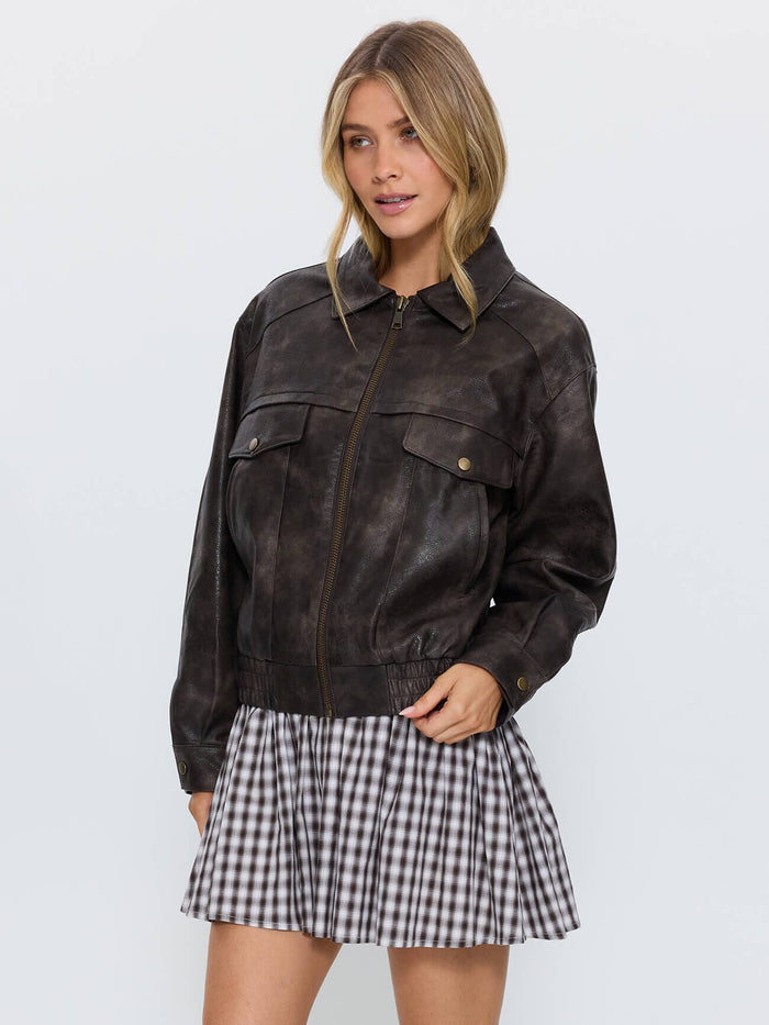 Davie Jacket - Washed Brown 4
