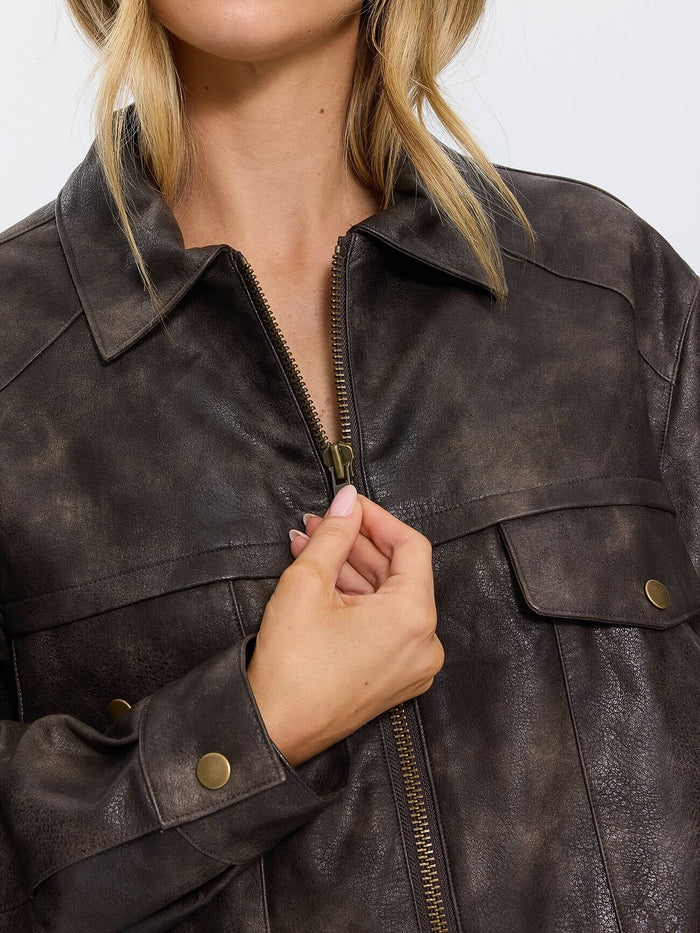 Davie Jacket - Washed Brown 4