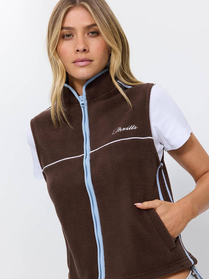 Obey Panelled Vest - Postal Brown 4
