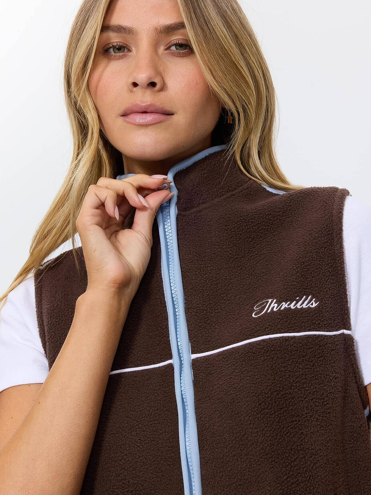Obey Panelled Vest - Postal Brown 4