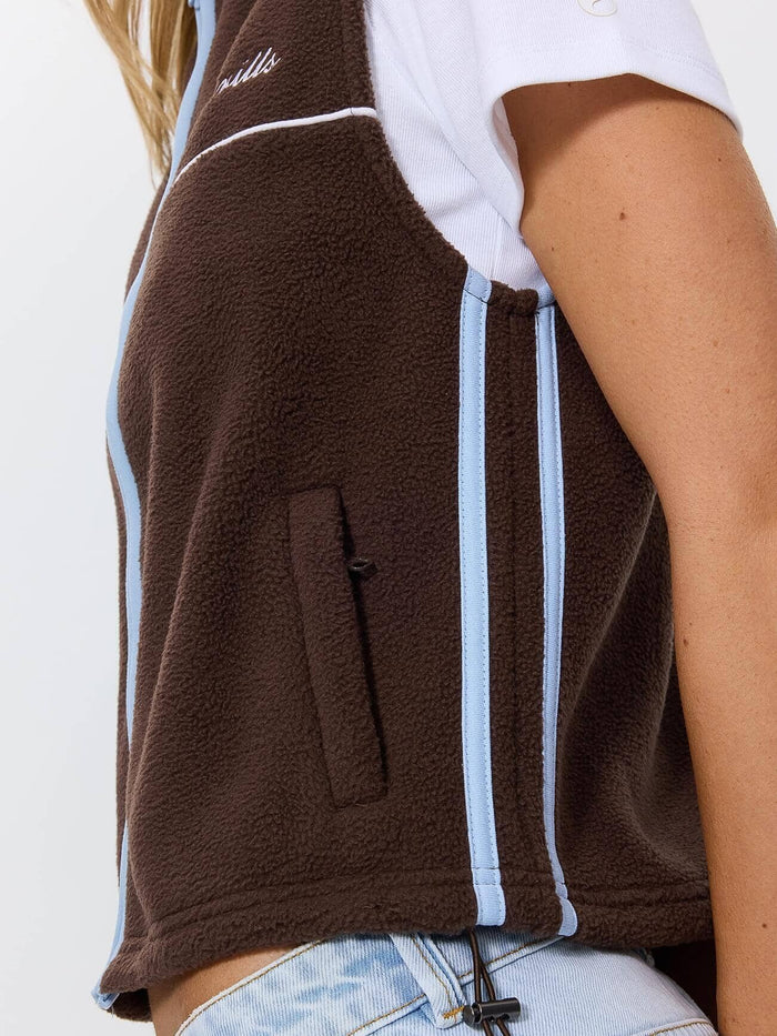 Obey Panelled Vest - Postal Brown 4