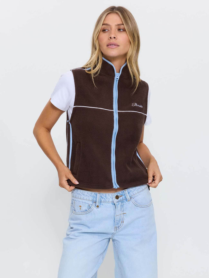 Obey Panelled Vest - Postal Brown 4