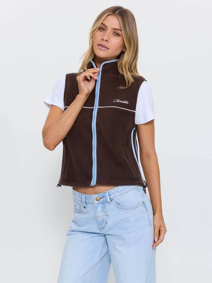 Obey Panelled Vest - Postal Brown 4