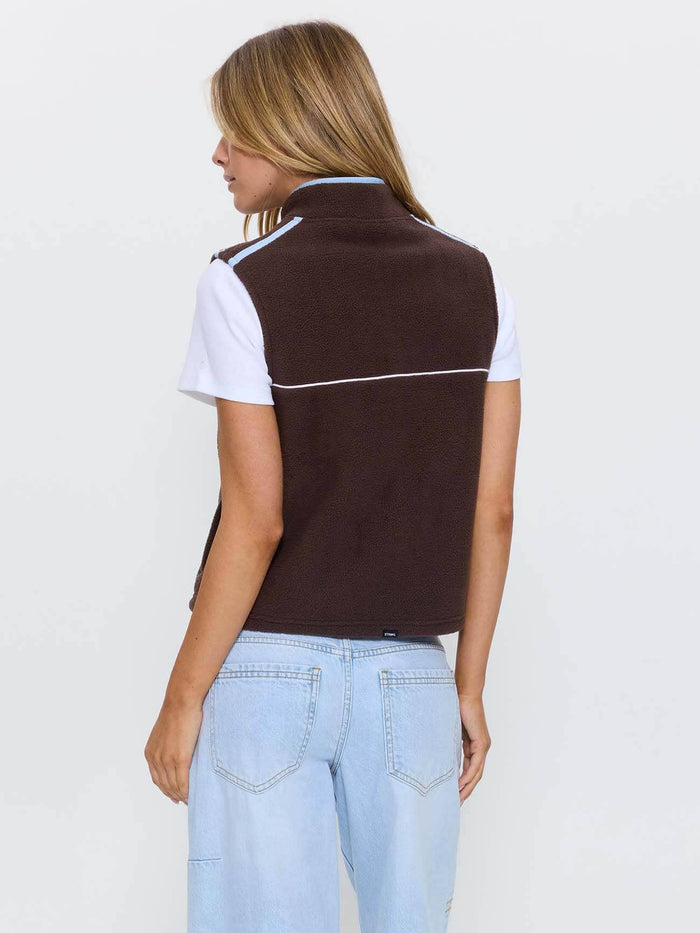 Obey Panelled Vest - Postal Brown 4