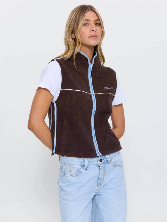 Obey Panelled Vest - Postal Brown 4
