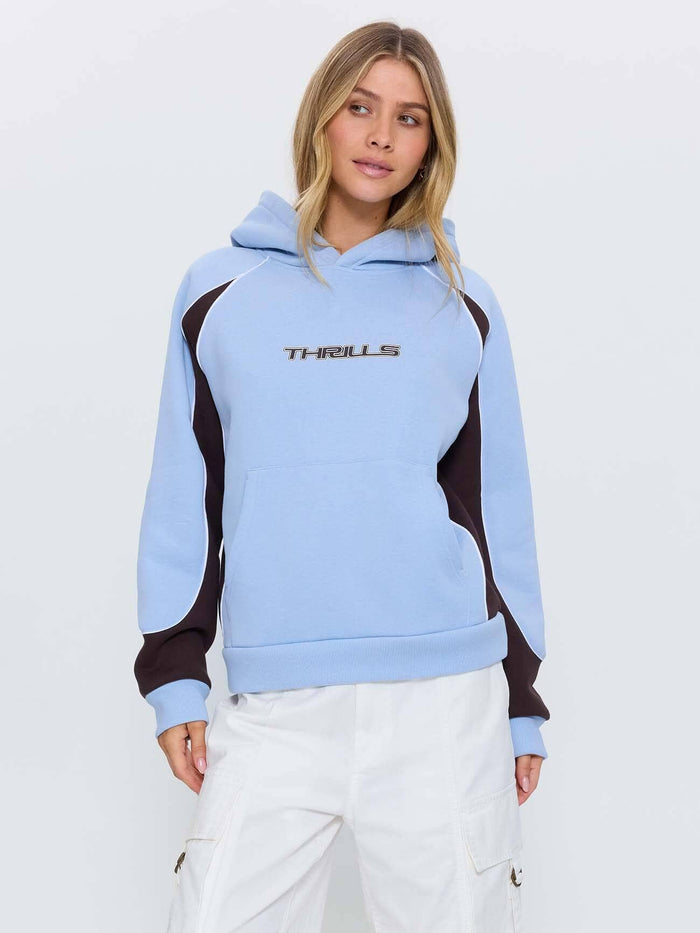 On Repeat Panelled Raglan Hood - Placid Blue 4