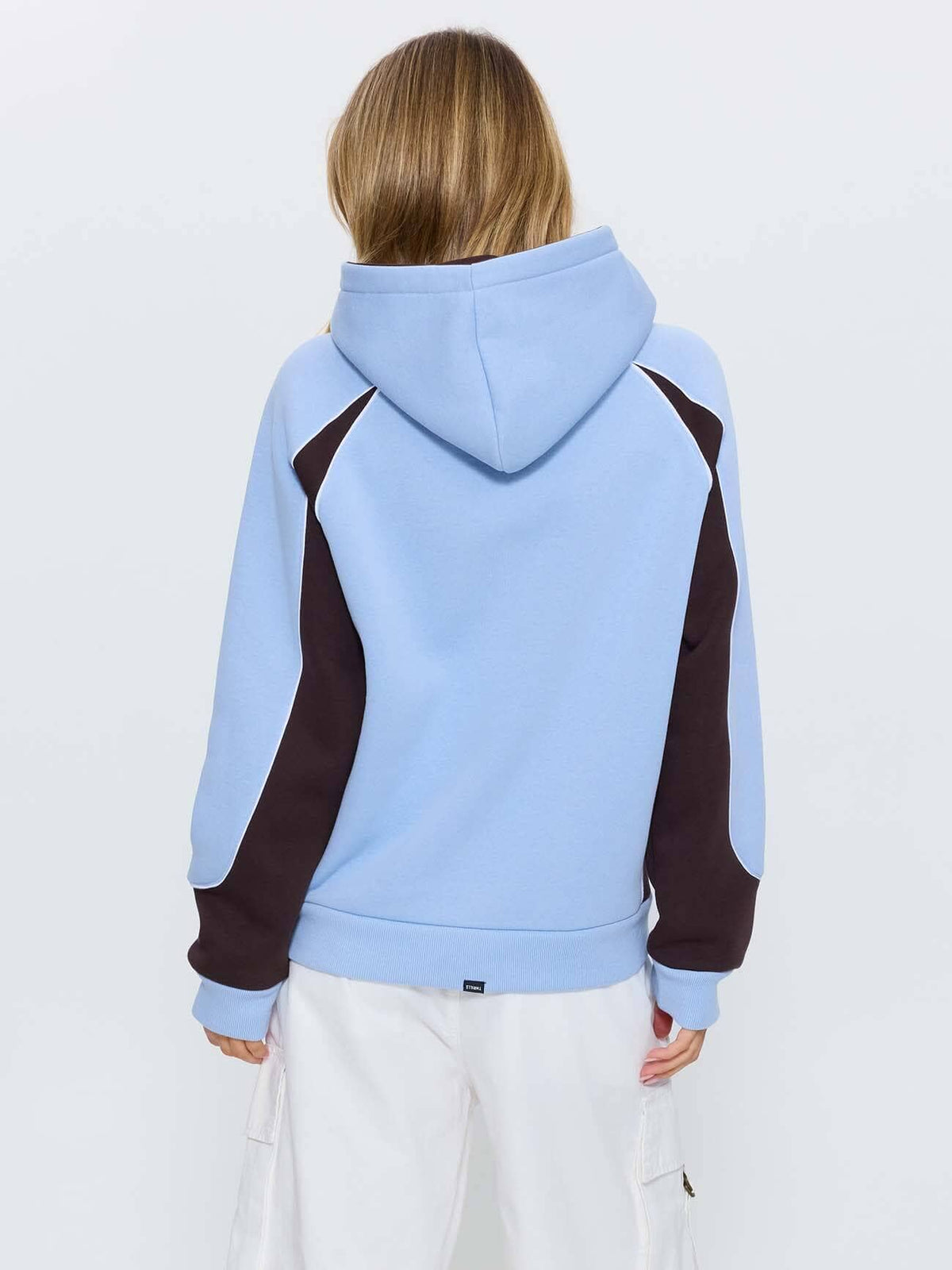 On Repeat Panelled Raglan Hood - Placid Blue 4